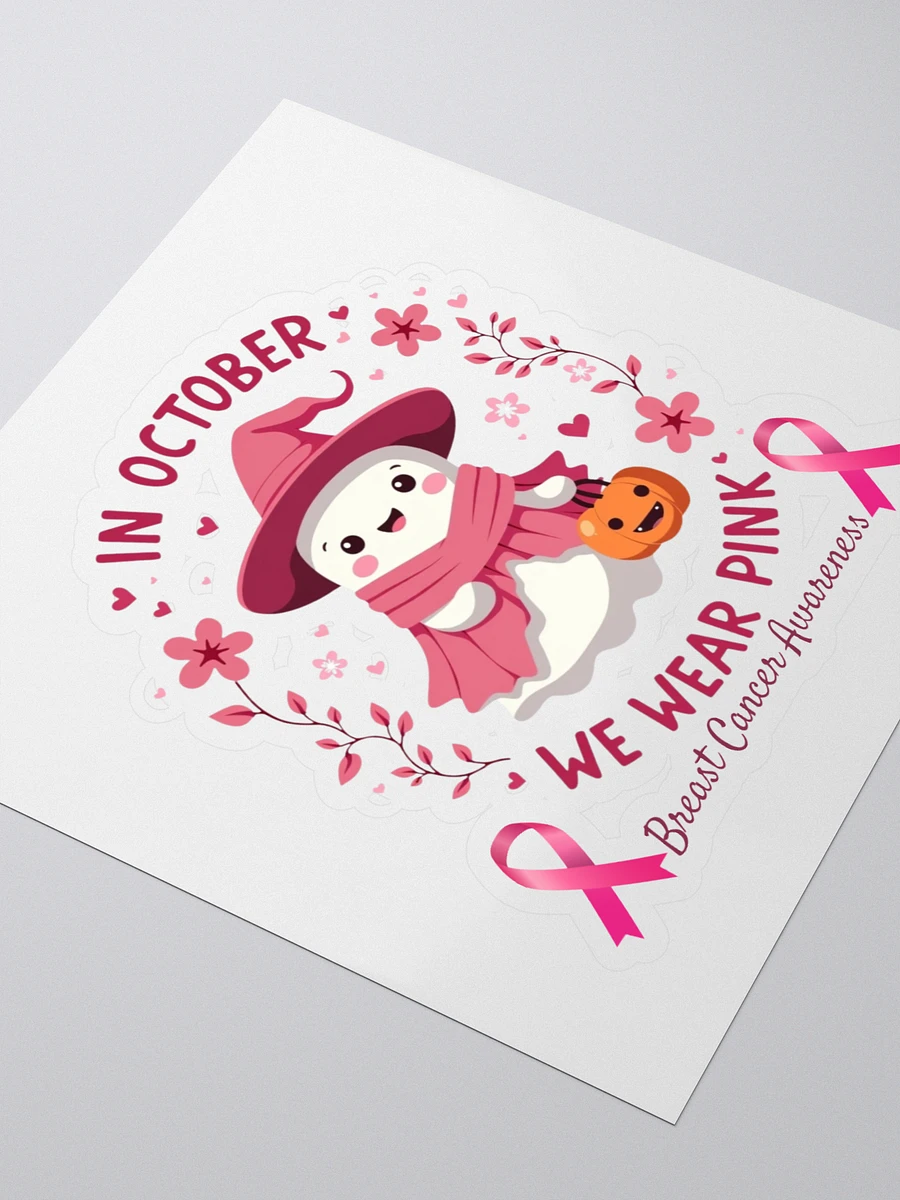 Pink Ghost Breast Cancer Awareness Stickers product image (3)