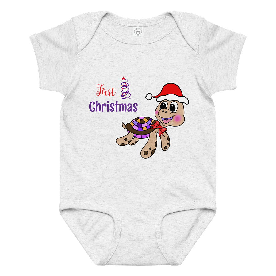 Festive Turtle Merry Christmas Baby Bodysuit product image (5)