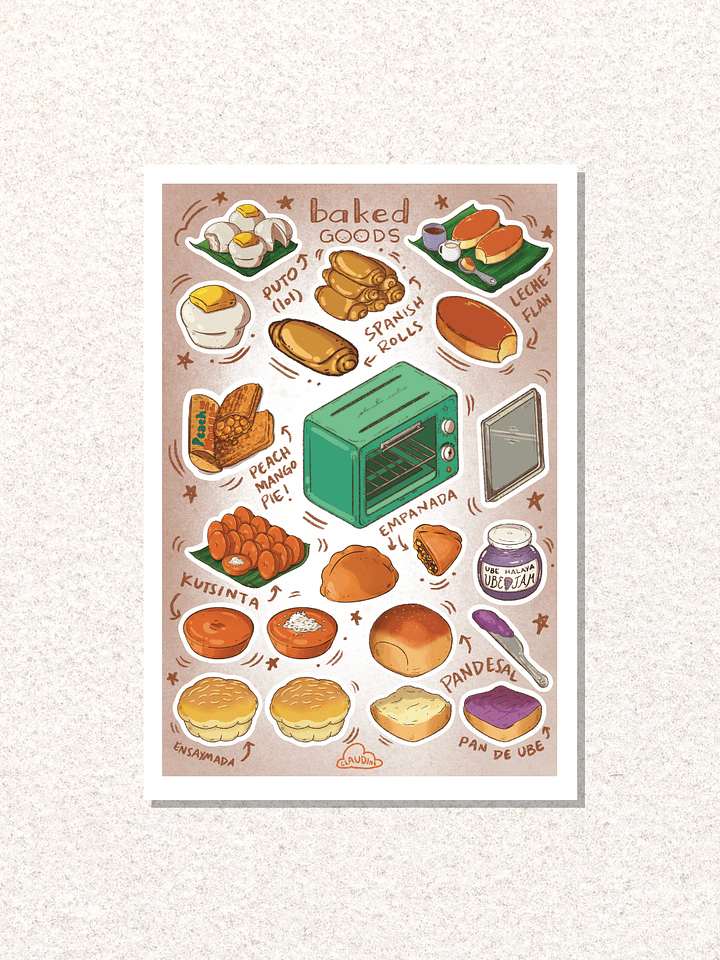 Filipino Baked Goods Postcard product image (2)