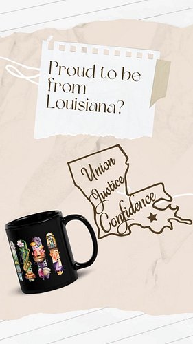 🎷 From the soulful rhythms of New Orleans to your cozy corner – celebrate Louisiana with our exclusive state-themed collectio...