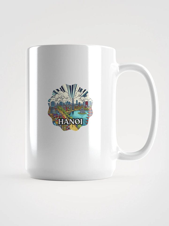 White Glossy Mug | AI Design jakarta city Indonesia product image (1)