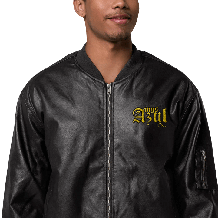 M.G.S Azul Leather Bomber Jacket product image (1)