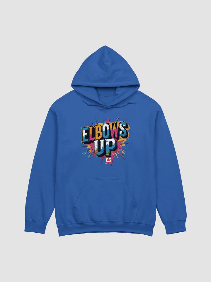 Proudly Canucks | ELBOWS UP Political Hoodie | Comic Pop Edition product image (1)