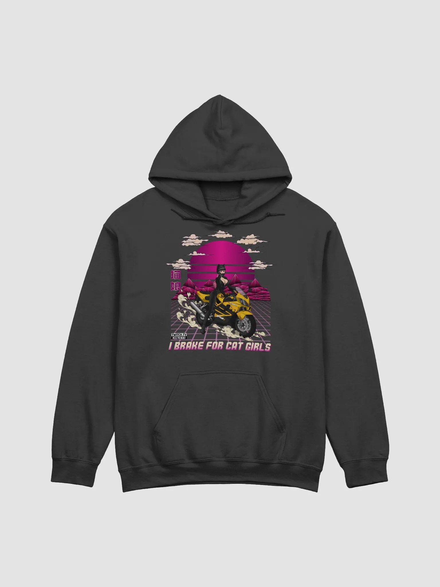 Biker Cat Girl Hoodie 2-sided product image (1)