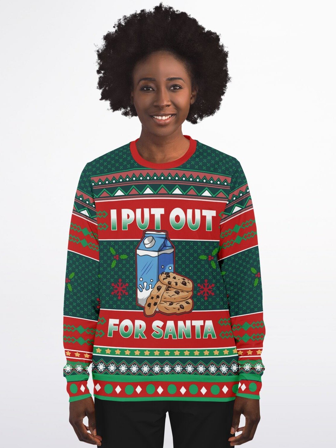Funny Ugly Christmas Sweater "I Put Out For Santa" | Hilarious Naughty Holiday Sweater | Festive Party Outfit & Gift for Men & Women product image (3)