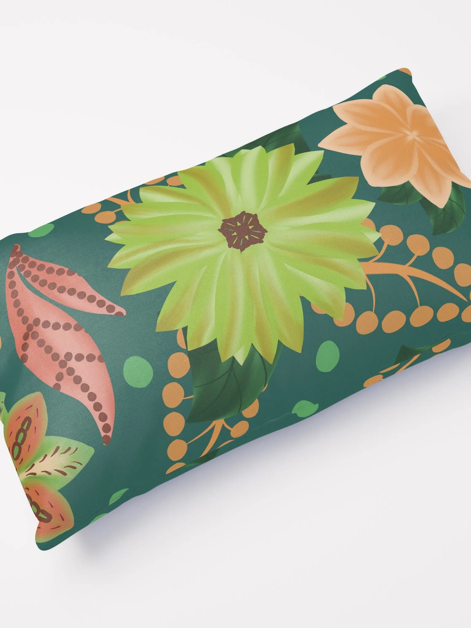 El Yunque Teal Floral Pillow product image (12)