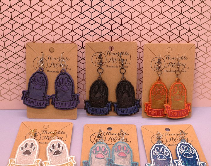 Cat Paw/Familiar Earrings product image (2)