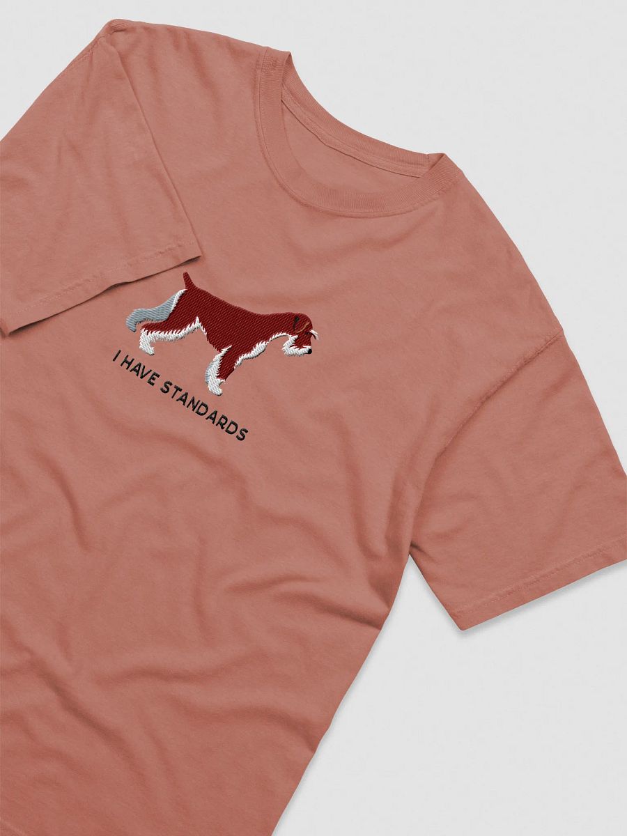 I Have Standards T-Shirt(Embroidered) of a Standard Schnauzer(Chocolate) product image (19)