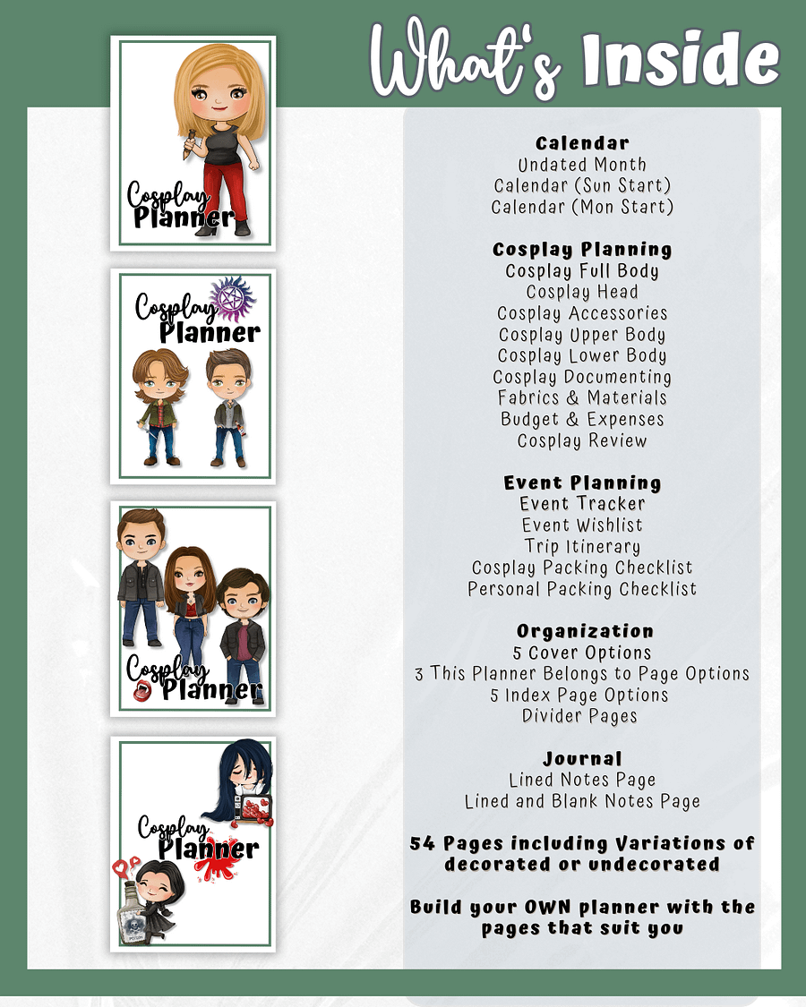 Monster Hunter Cosplay Planner – Green Edition | 54-Page Printable PDF product image (3)