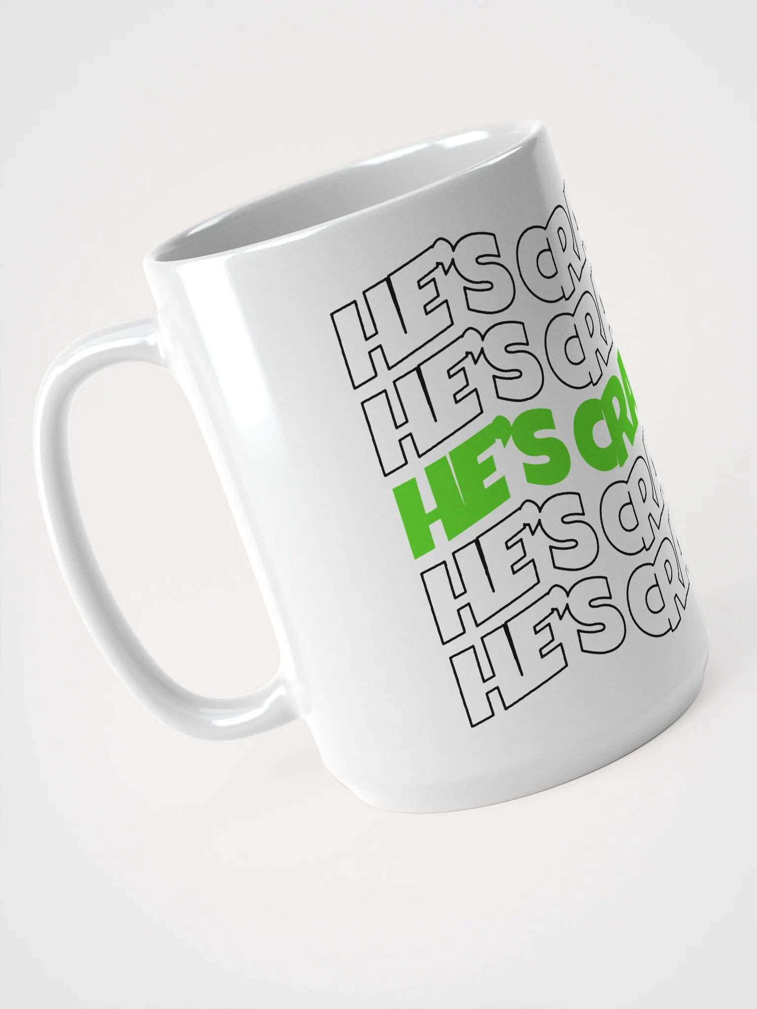 He's cray cray! Mug (green/black) product image (3)