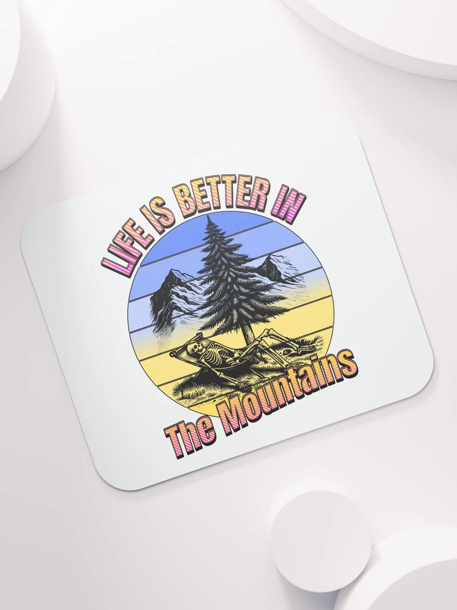 Life Is Better In The Mountains Skeleton Mouse Pad product image (5)