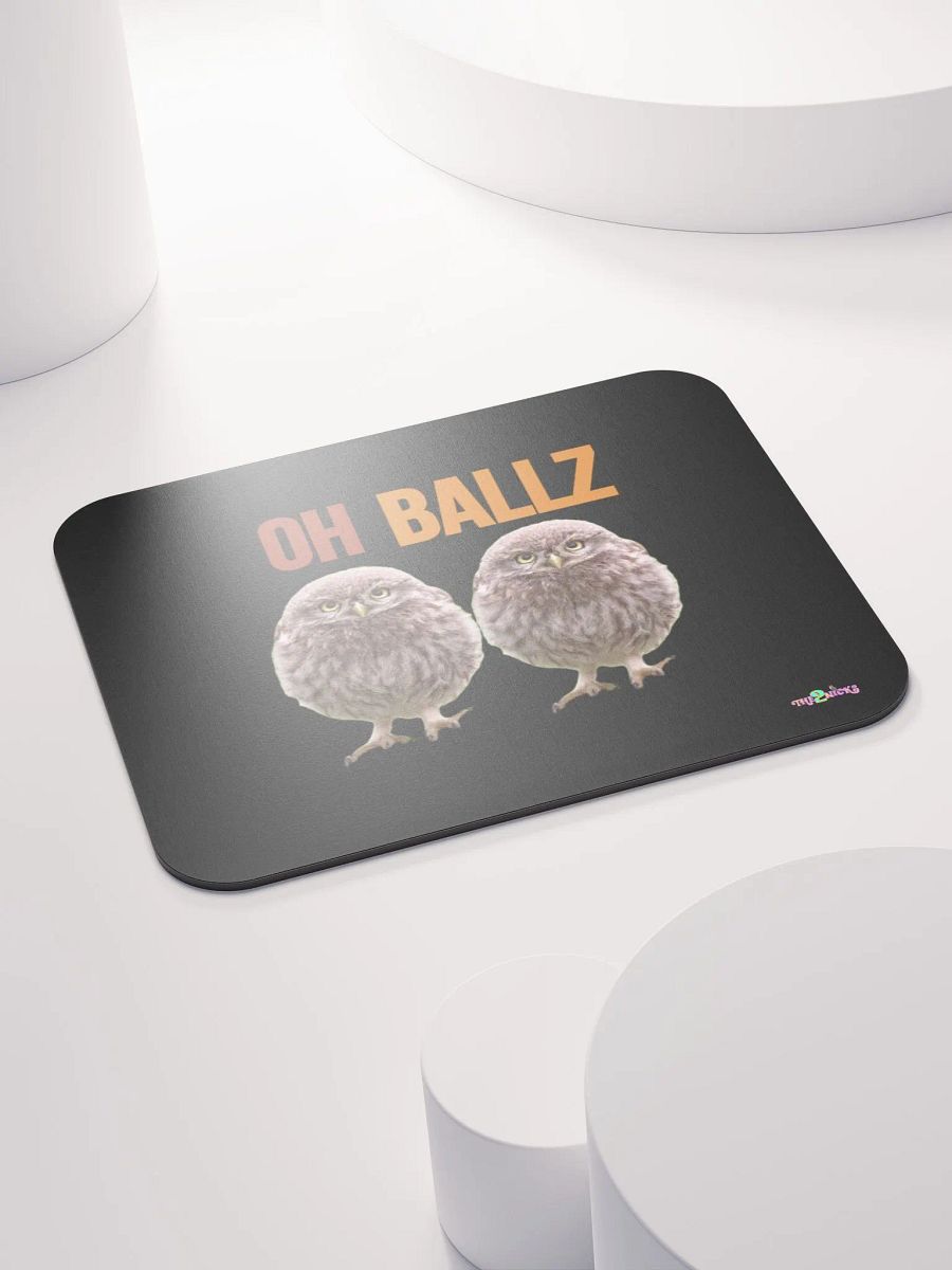 Oh Ballz Classic Mouse Pad (Black) product image (4)