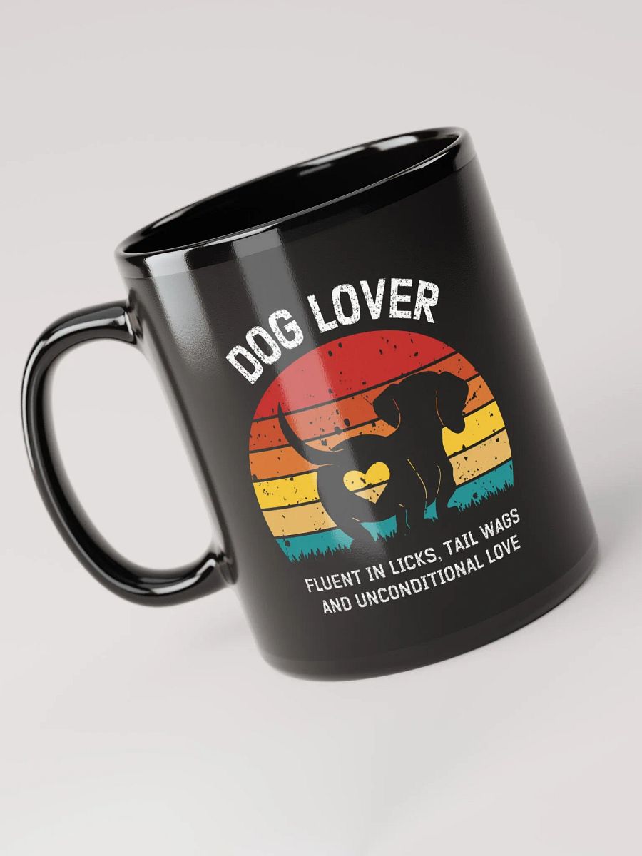 "Dog lover" black glossy mug product image (4)