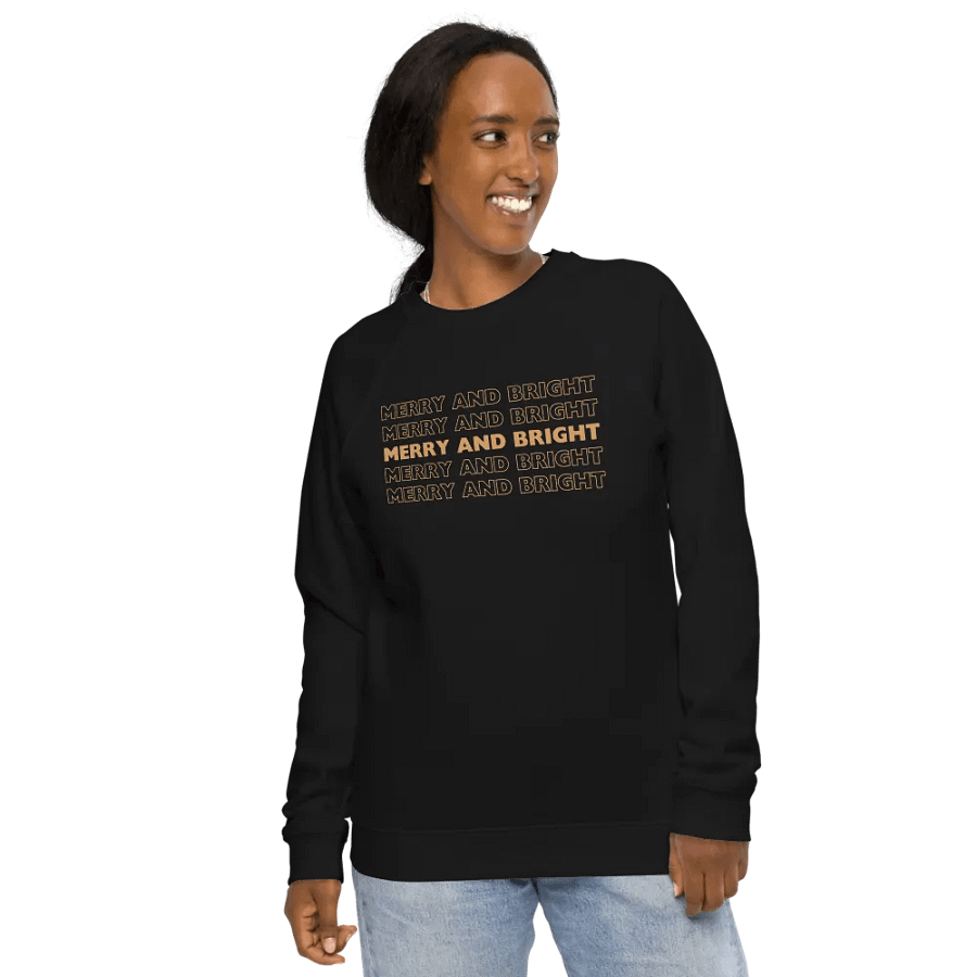 Golden Glitter Merry and Bright Sweatshirt product image (10)