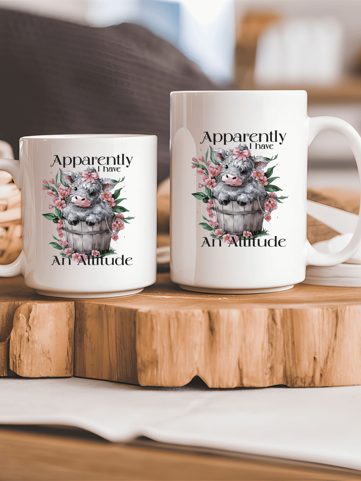Apparently I Have an Attitude Coffee Mug – Funny Sassy Heifer Cow Design – Humorous Animal Lover Gift product image (4)