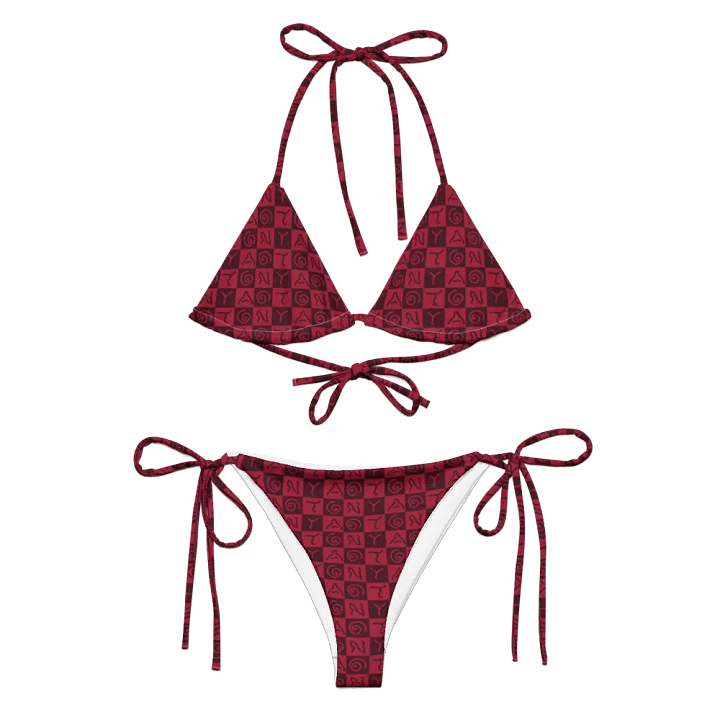 Red and Black Checkered Bikini product image (1)