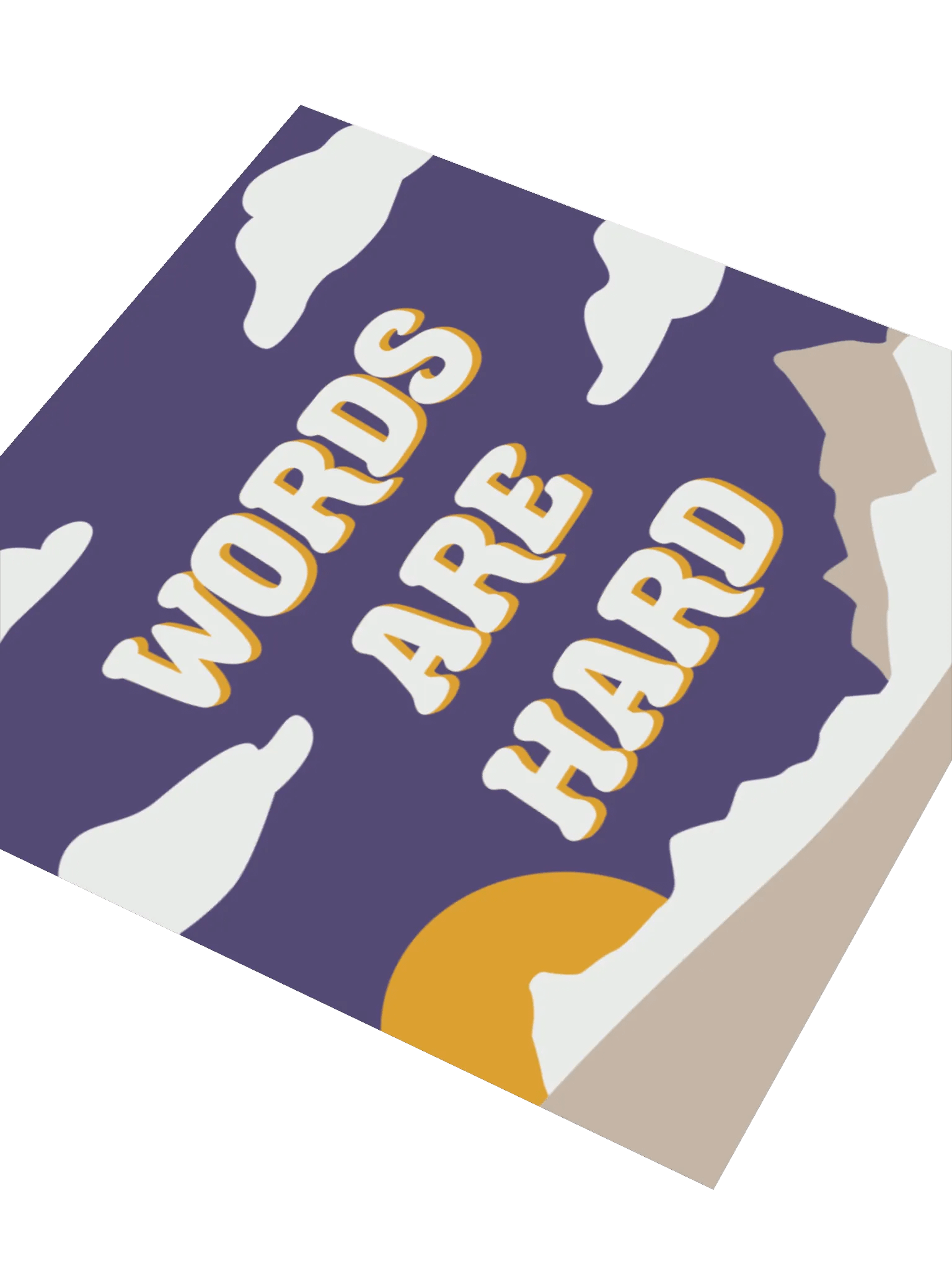 Words Are Hard Landscape Sticker product image (3)