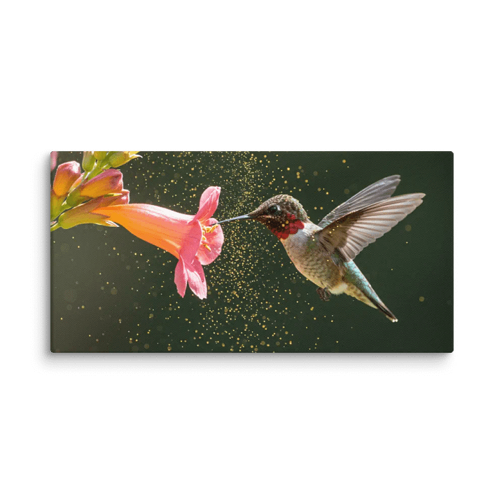 Hummingbird’s Nectar Glow Canvas Print product image (2)