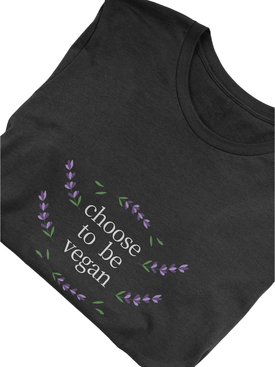“Choose to be Vegan” Unisex Black T-Shirt product image (3)