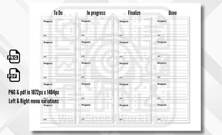 Kanban Template - reMarkable & Supernote product image (1)