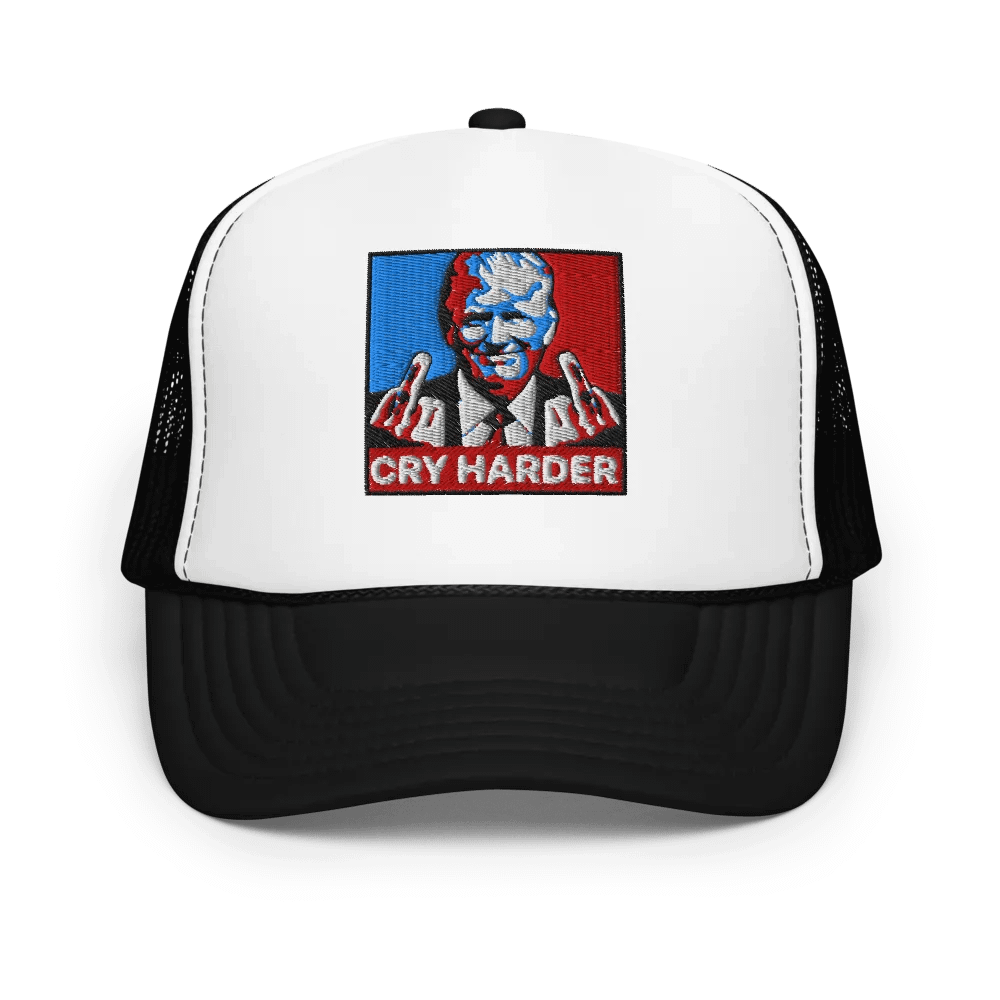 CRY HARDER Foam Trucker Hat product image (1)