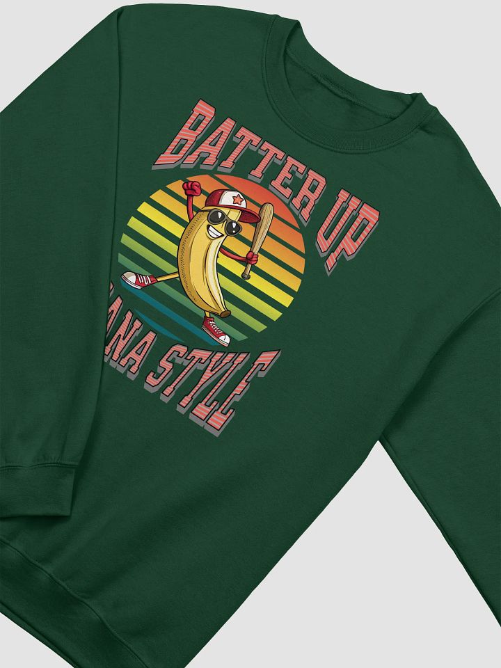Batter Up Banana Style Baseball Crewneck Sweatshirt product image (2)