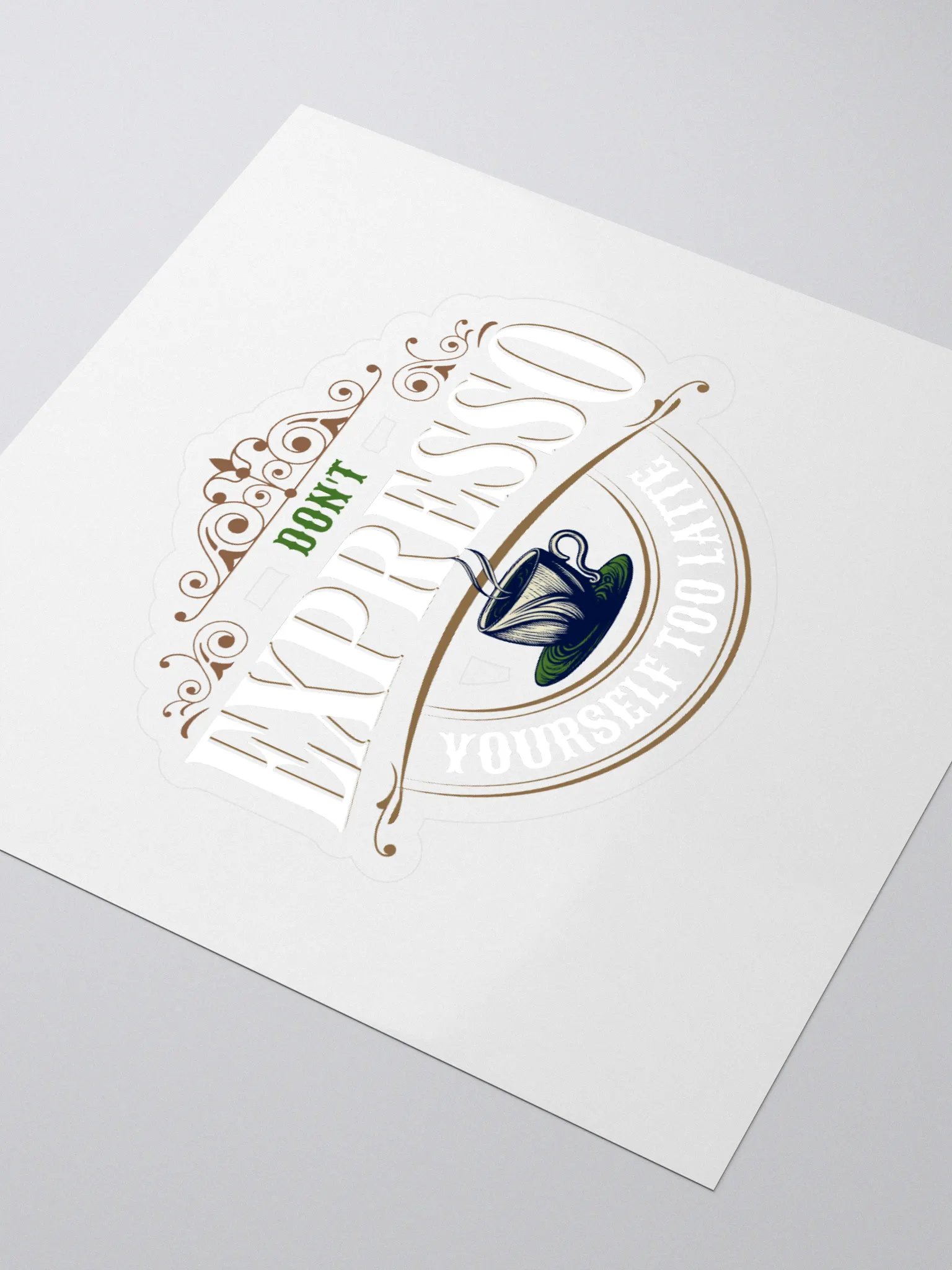 Vintage Expresso Cafe Stickers product image (3)