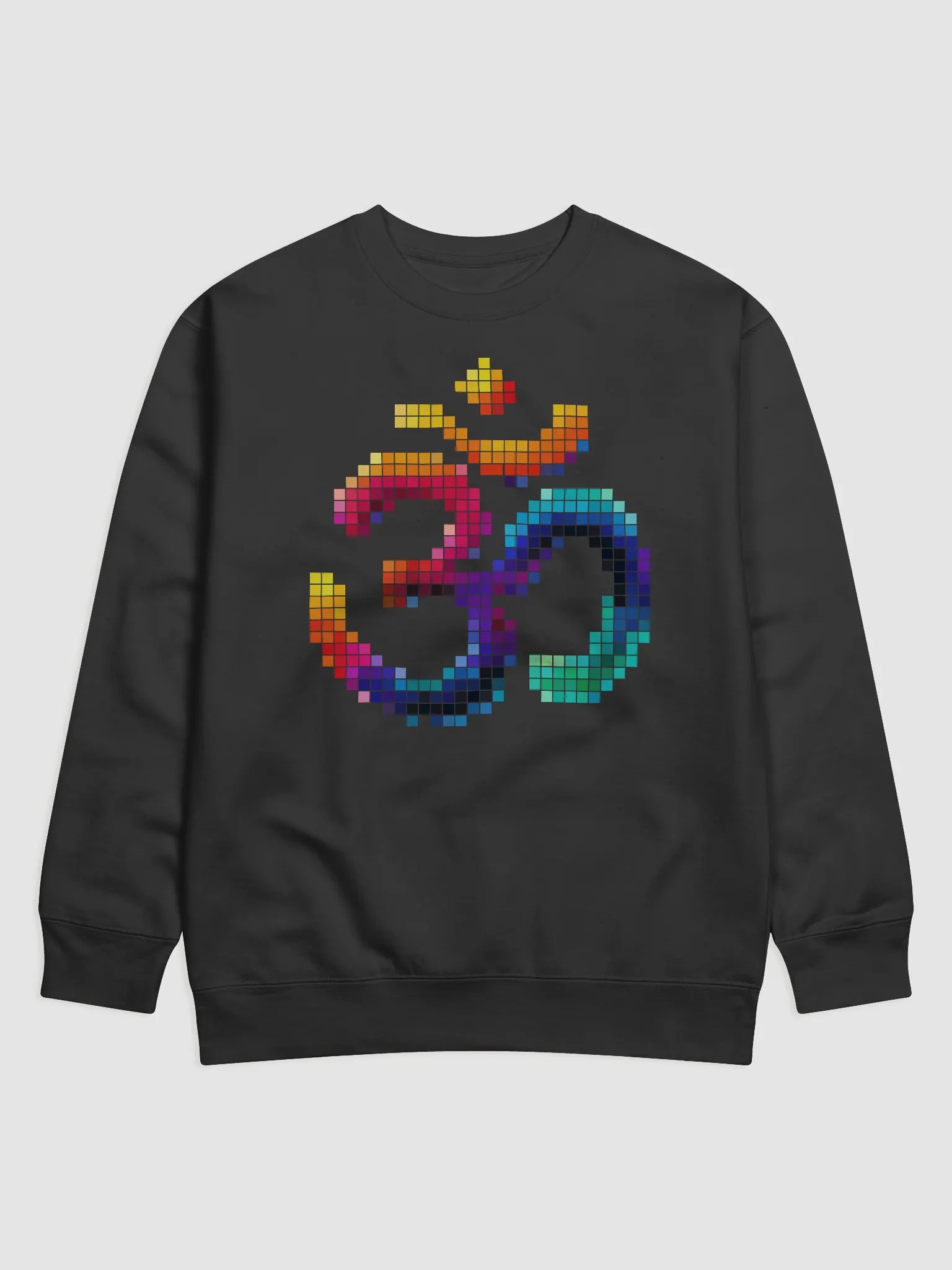 Pixelated Om Symbol Cotton Sweatshirt product image (1)