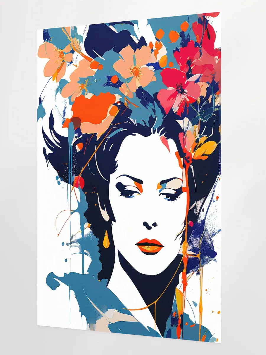Abstract Woman v4 - Vintage Style Poster - Girly - Large 24x36 Inches product image (2)