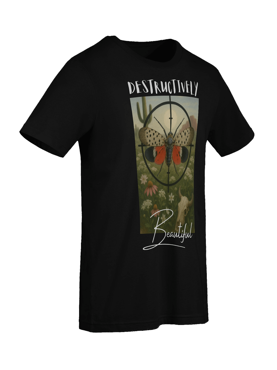 "Destructively Beautiful" Spotted Lanternfly Crosshair T-Shirt product image (94)