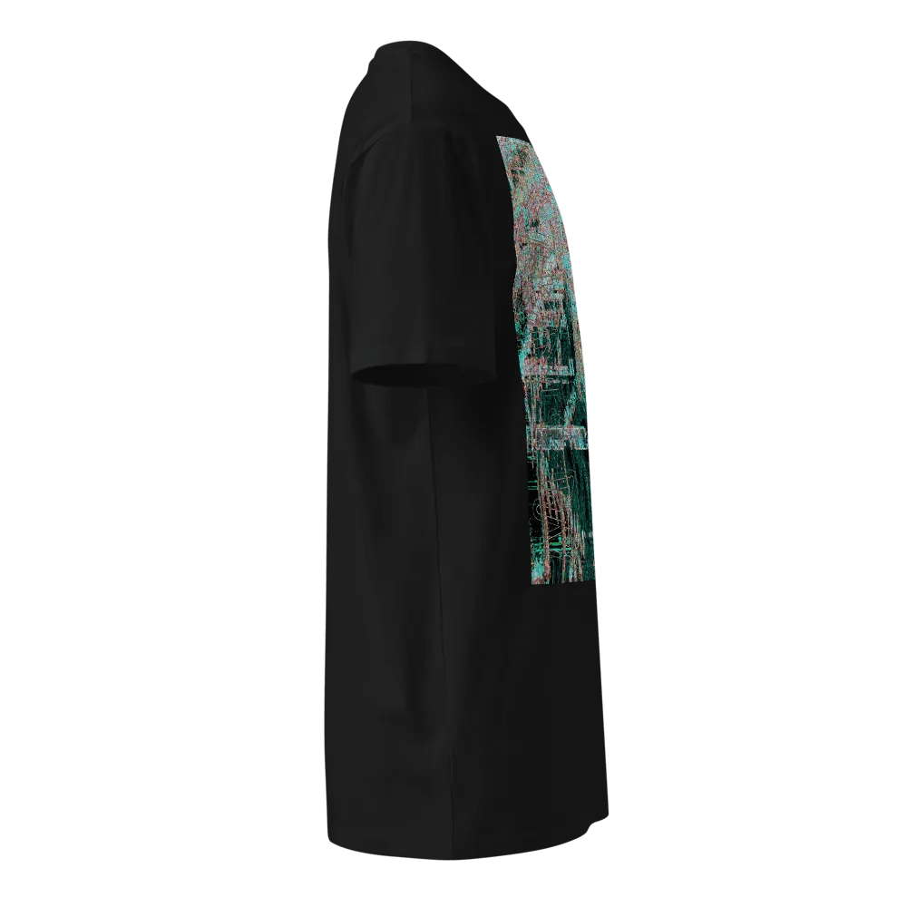 Glitch Melting Skeleton Sanctification Unisex Premium T-Shirt product image (4)