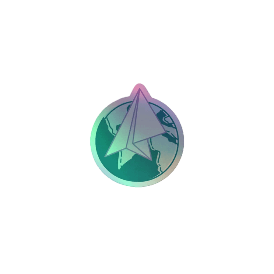 Nomadic Activist Logo Holographic Sticker product image (1)