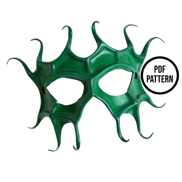 Leather Mask - PDF Pattern for Leatherwork product image (1)