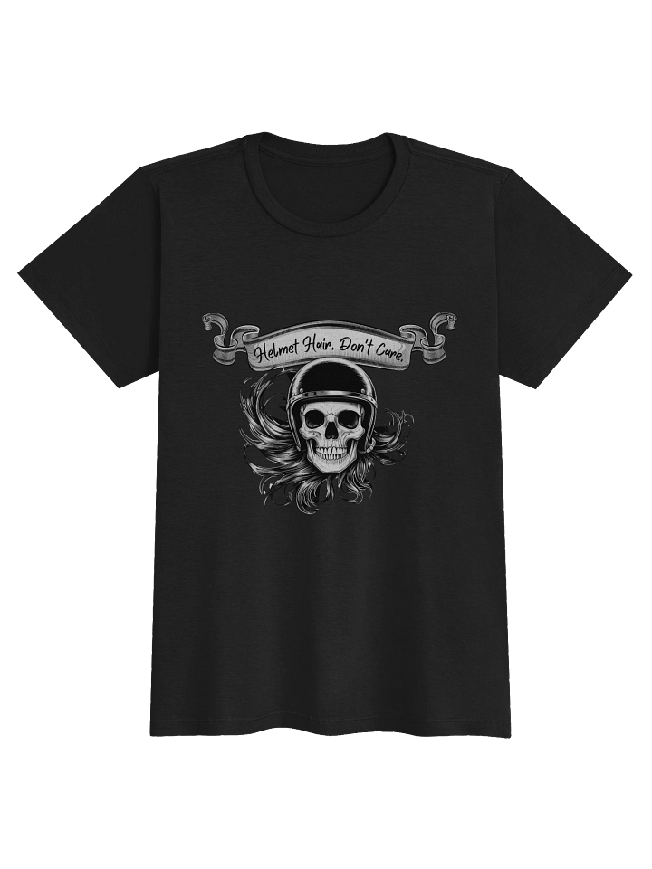 Helmet Hair, Don’t Care – Biker T-Shirt product image (3)
