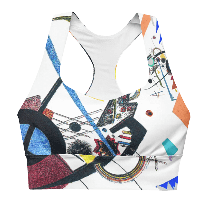 Abstract Lithographic Pattern Design Longline Sports Bra - V1 product image (2)