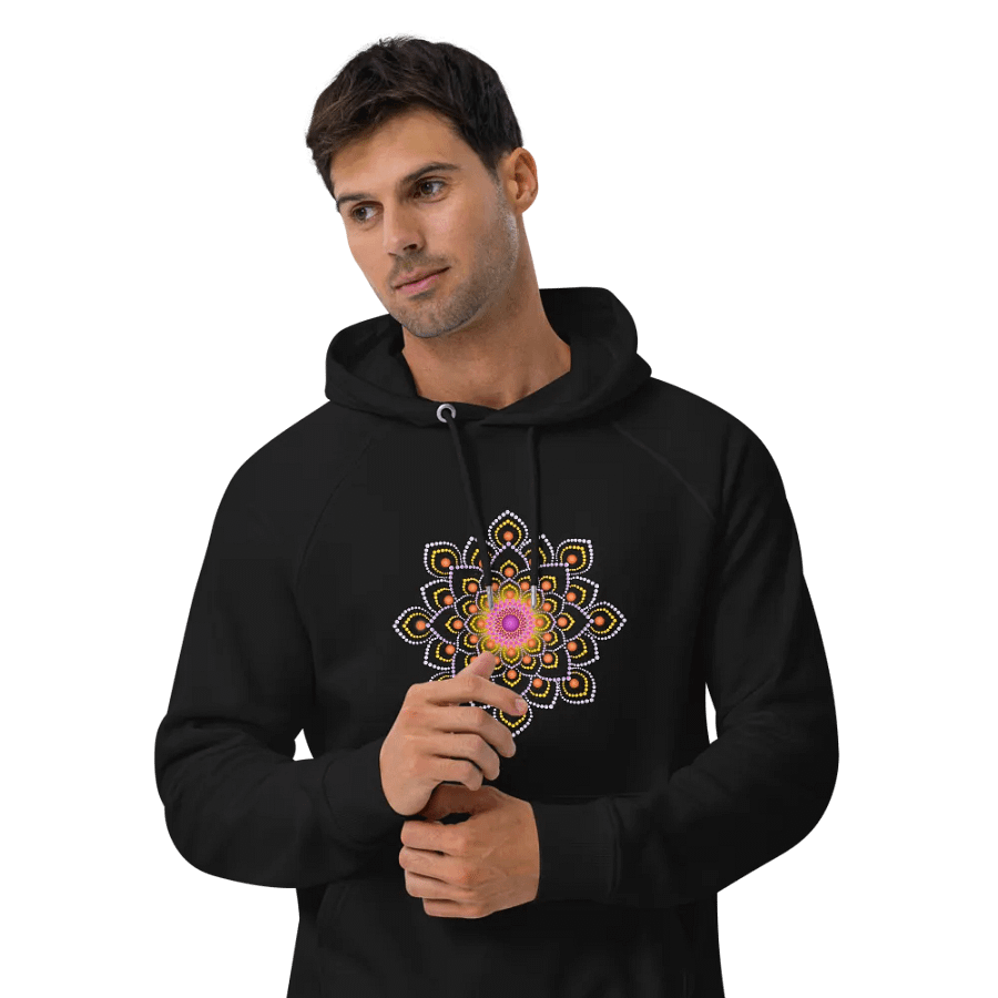 Simple Colorful Dot Mandala Unisex Eco Hoodie product image (11)