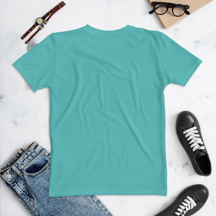 Plain Turquoise Blue True Summer Women's Crewneck Polyester Heavyweight Premium T-Shirt by Treasure Pie product image (2)