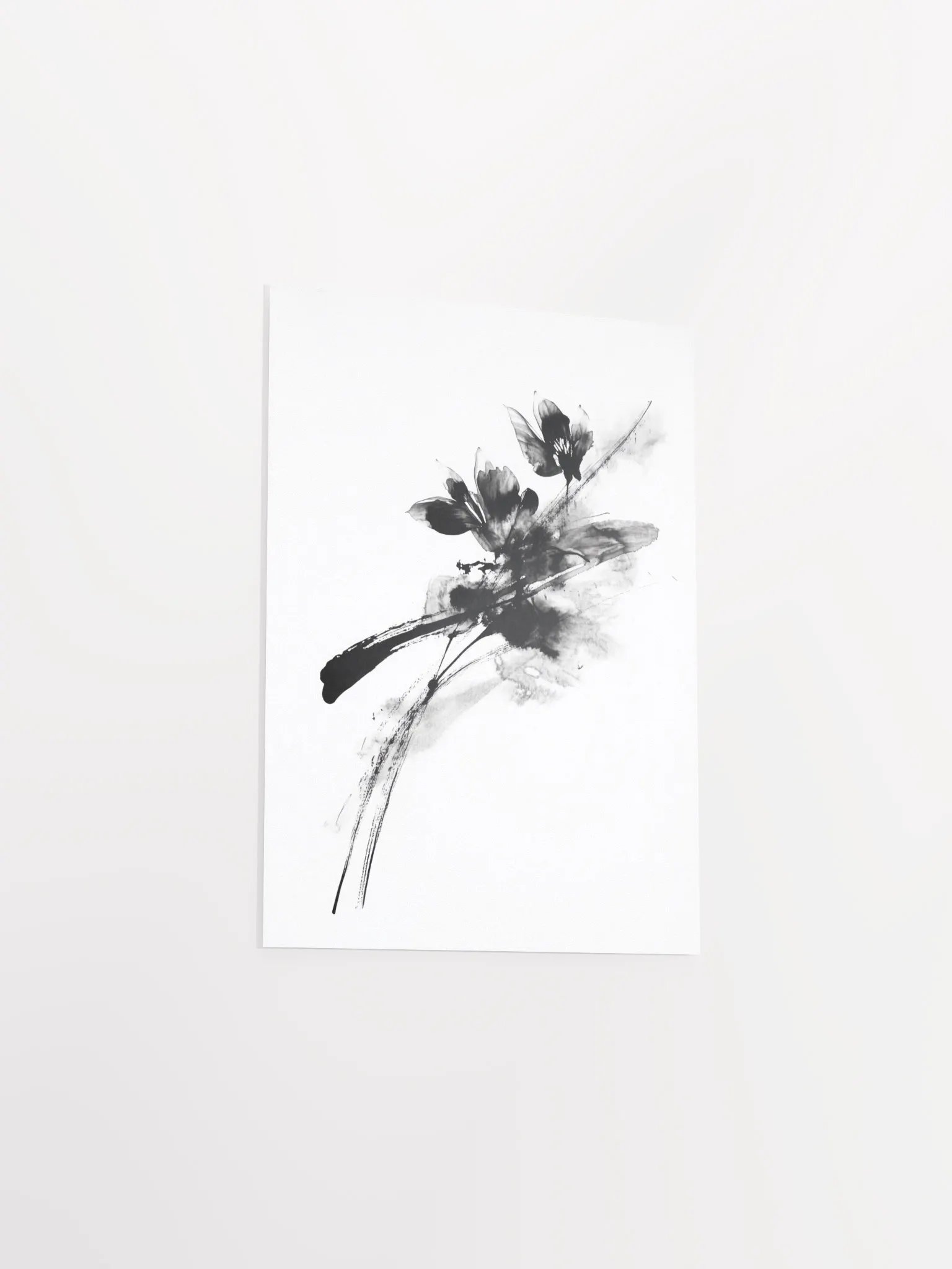 Ink Bloom I: Monochromatic Floral Art Print product image (3)