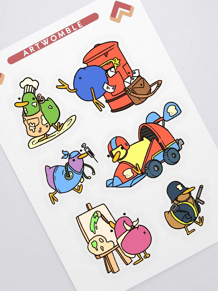 Berds With Jobs - Sticker Sheet product image (1)
