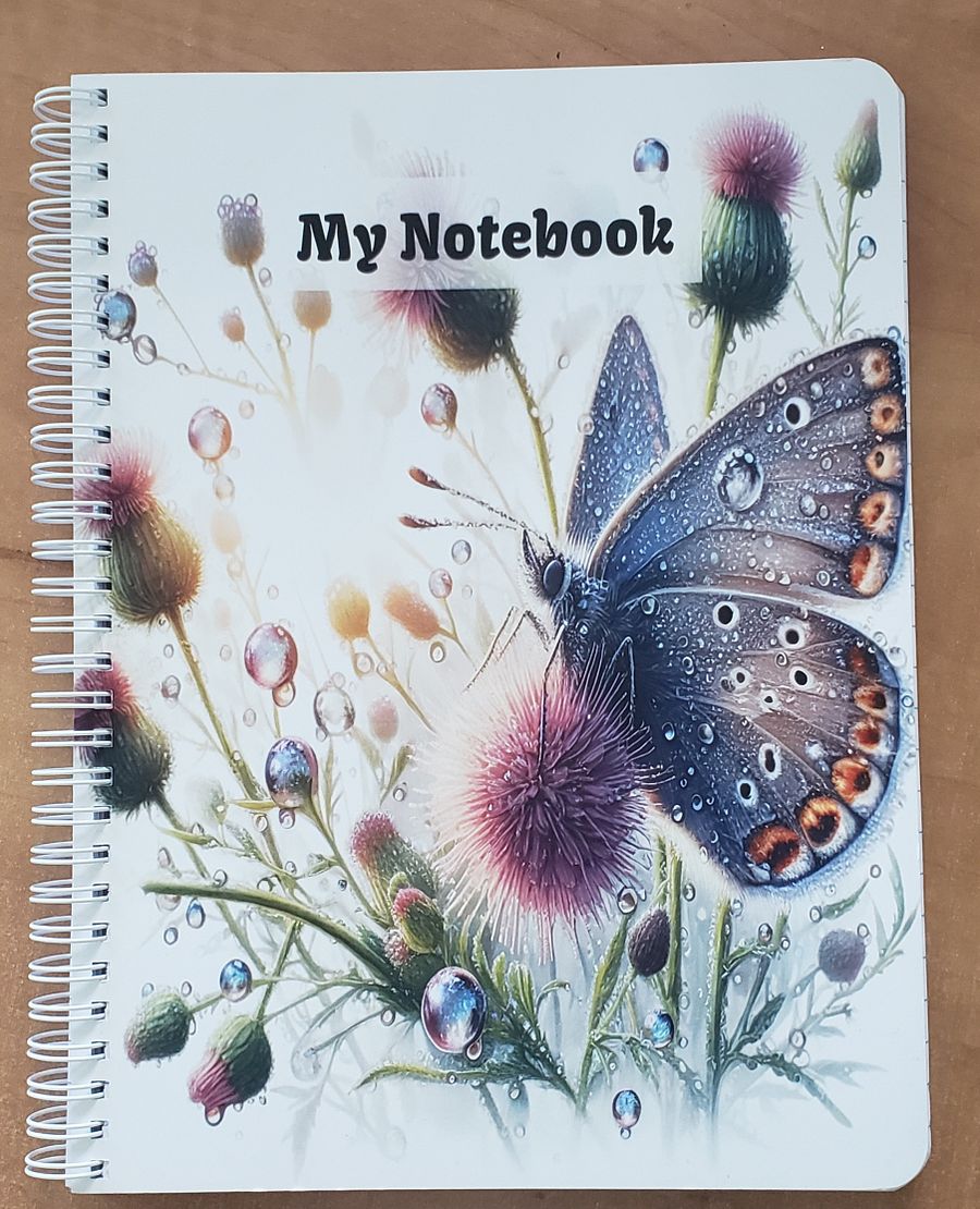Whimsical Butterfly with Droplets Coiled My Notebook product image (4)