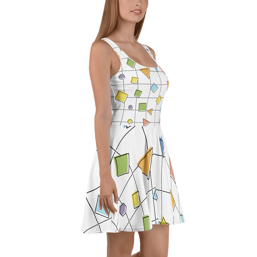 Geometric Fusion Sleeveless Skater Dress product image (3)