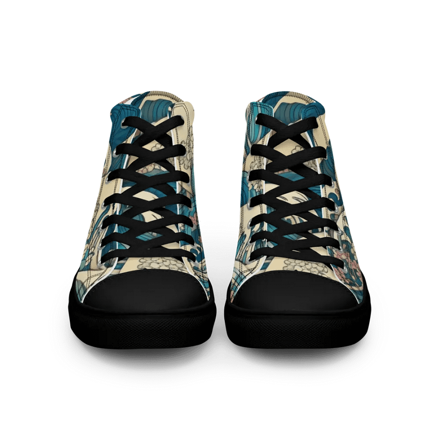 Ukiyo-e Waves Floral High Tops product image (4)