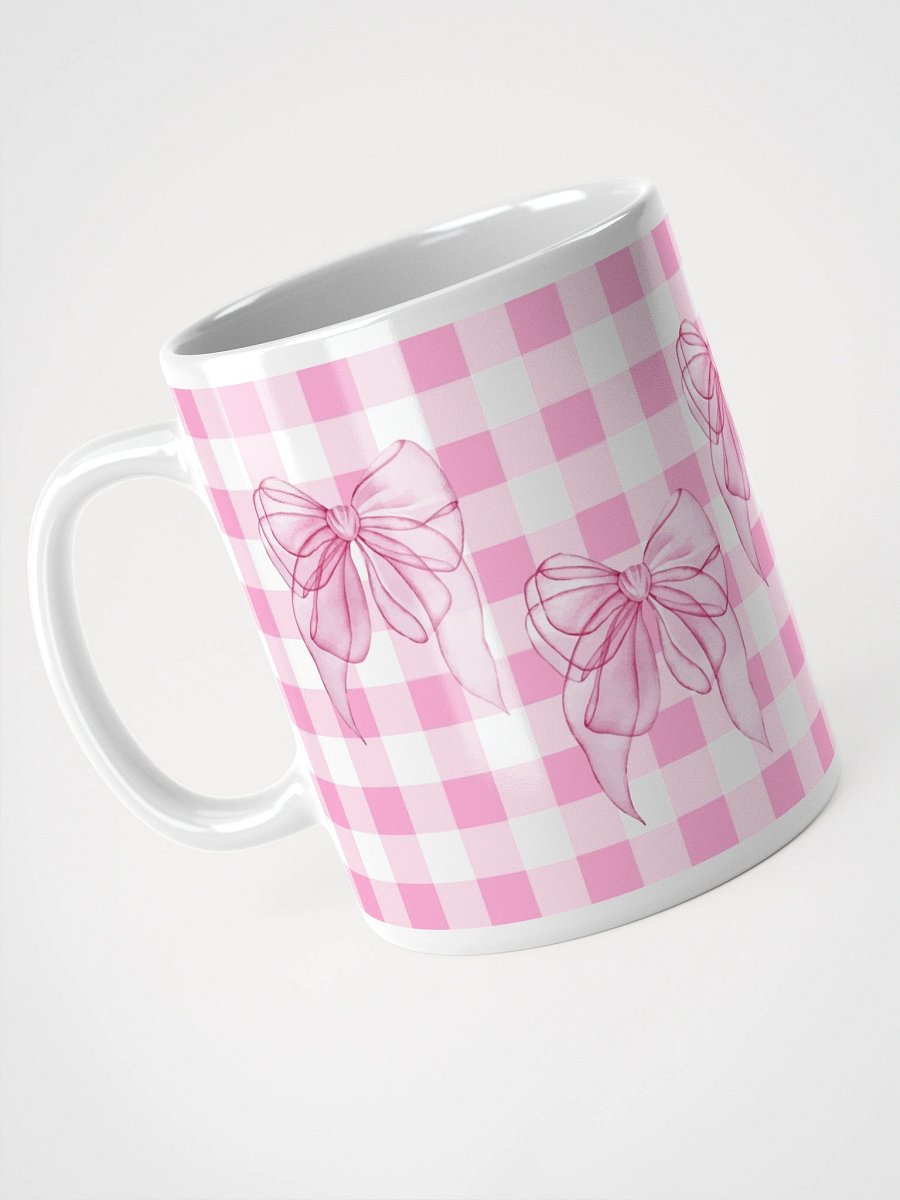 Mug Blanc Vichy Revisité - Rose - Cadeau Style Chic et Poétique product image (3)