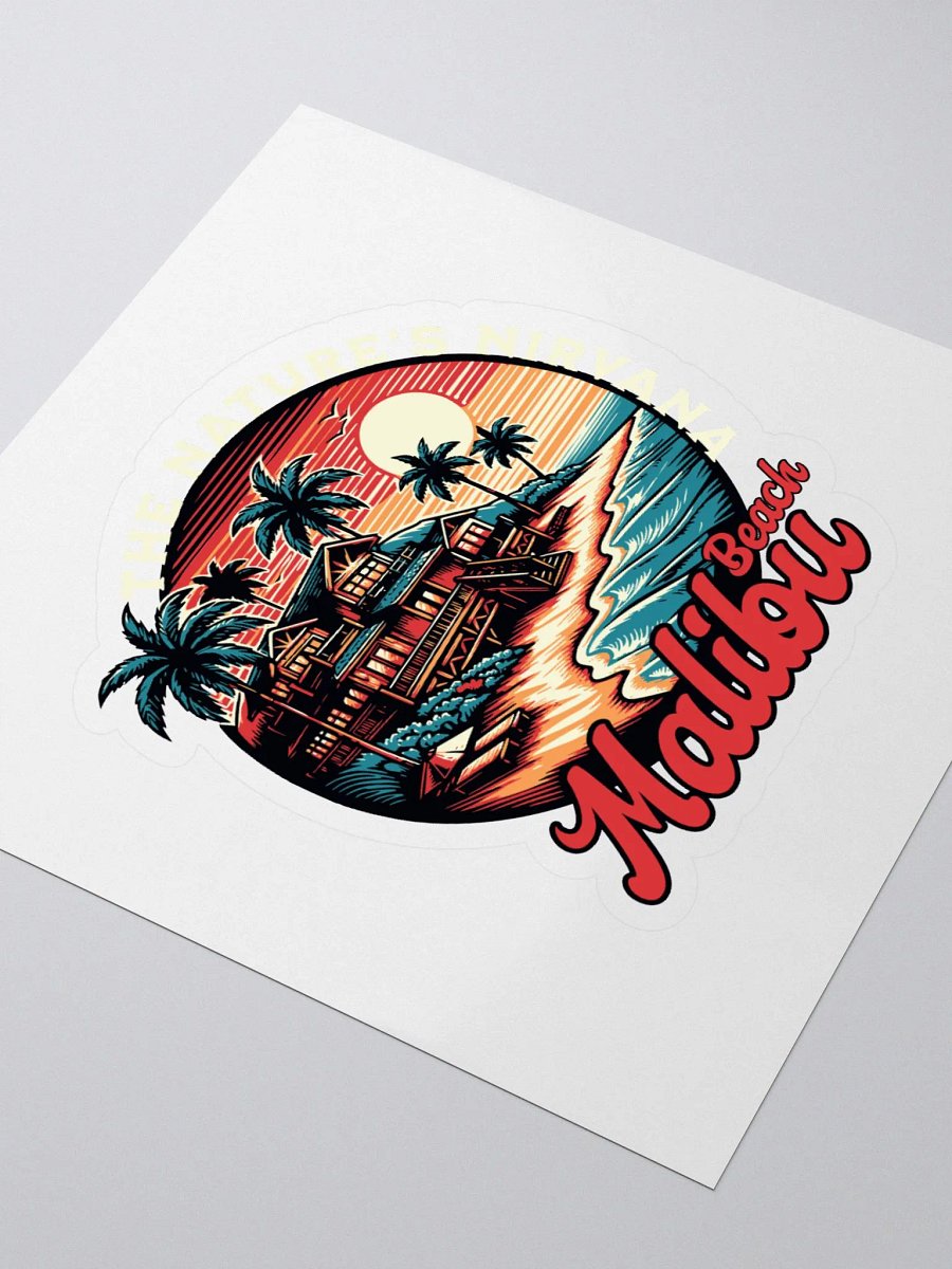 Malibu Beach Vacation Lover Retro Sticker product image (3)