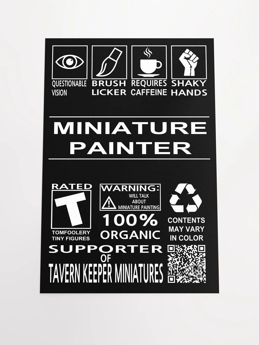 Humorous Miniature Painter Poster product image (1)