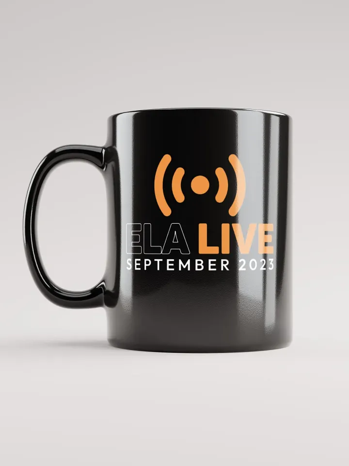 ELA Live September 2023 Black Gloss Mug product image (1)
