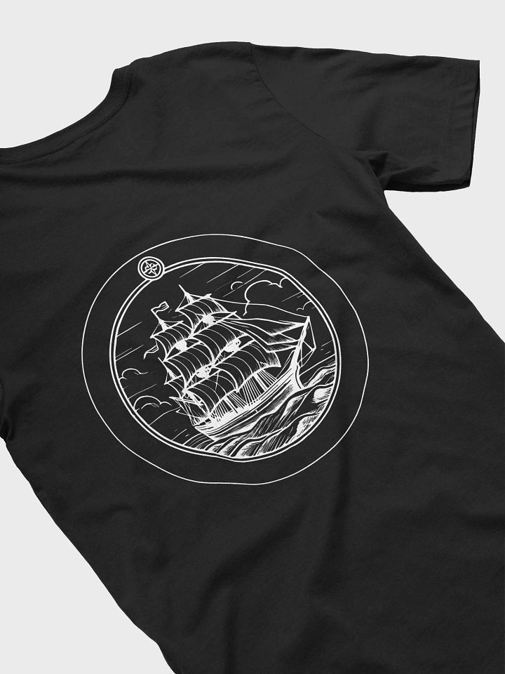 Dark T-shirt with white transparant logo without name product image (1)
