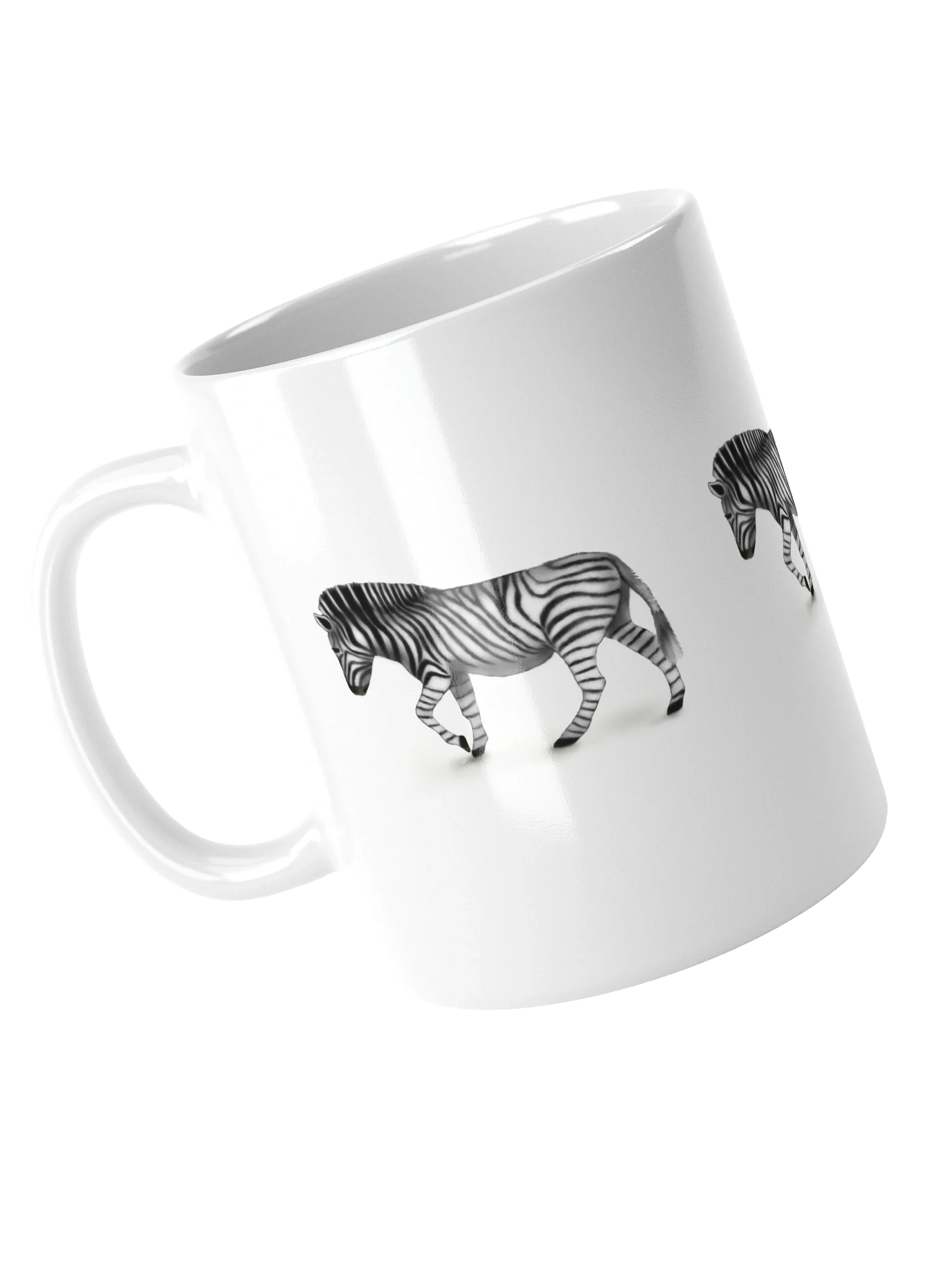 Striped Zebra White Glossy Mug product image (12)