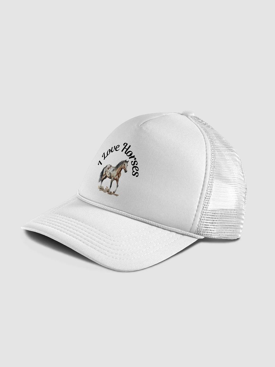 I Love Horses (0001) Valucap Foam Trucker Hat (White) product image (4)
