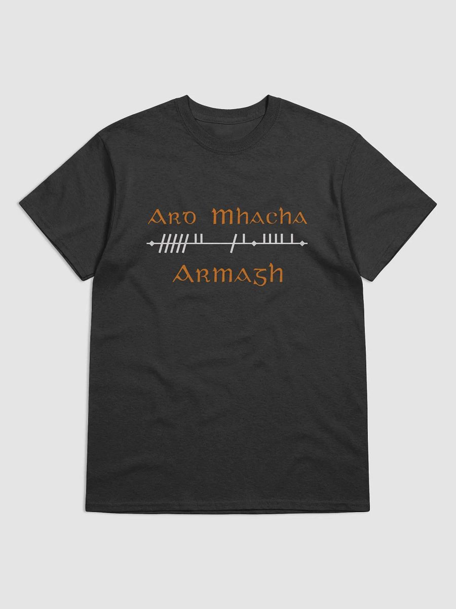 Armagh/Ard Mhacha Scholastic style Ogham printed T-shirt product image (1)
